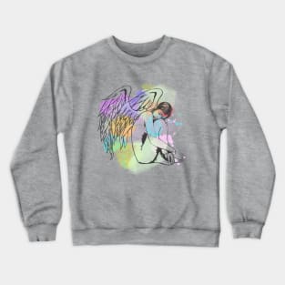 Watercolour Sleeping Angel Crewneck Sweatshirt